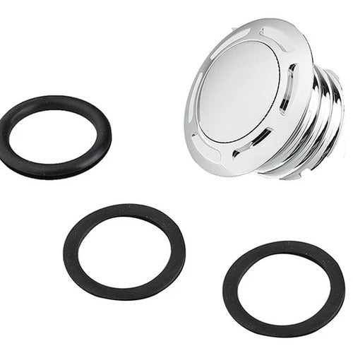 Slot Pop Up Vented Gas Cap Chrome for Harley-Davidson