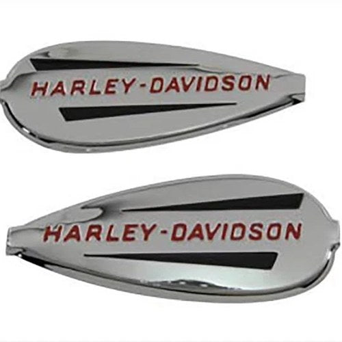 OE Emblem Set with Red Lettering for Harley-Davidson