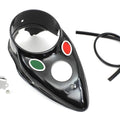 Black Replica Cateye Dash Panel for Harley-Davidson