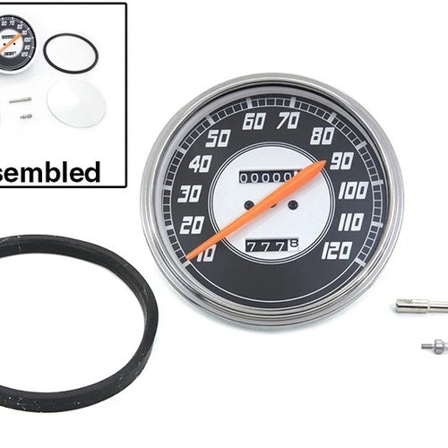 Replica 2:1 Speedometer with Orange Needle for Harley-Davidson