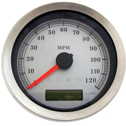 4 inch Electronic Speedometer Assembly Silver for Harley-Davidson