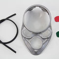 Raw Skull Dash Panel with Red Lens for Harley-Davidson