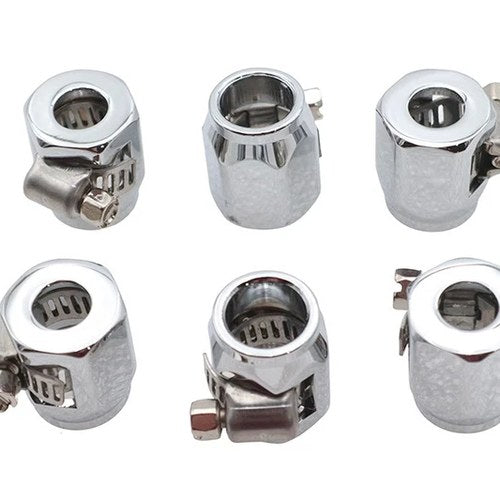 Hex Chrome Econo Seal Hose End for Harley-Davidson
