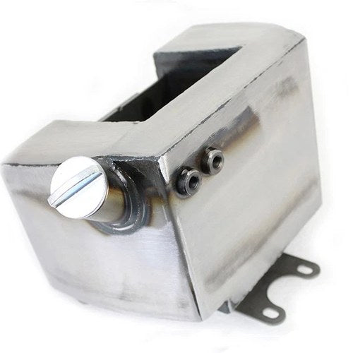 Center Post Mount Wrap Around Oil Tank Raw for Harley-Davidson