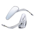 Chrome Rear View Mirrors Fit For Harley Touring Electra Glide Fat Bob Low Rider