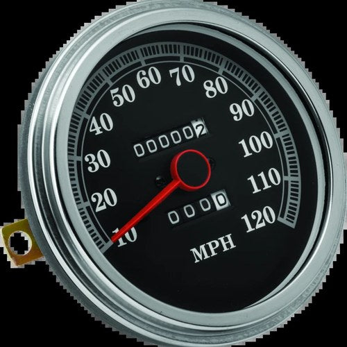 Bikers Choice 91-95 Softail Black Face Speedo With Dome Lens 2240:60 Front Drive