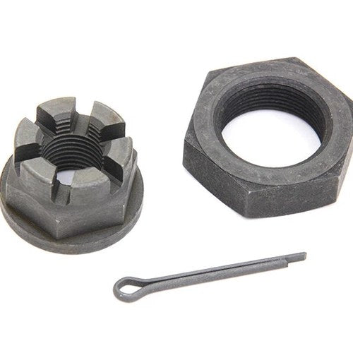 V-Twin 9406-3T Front Axle Nut Kit Parkerized for Big Twin and VL Models