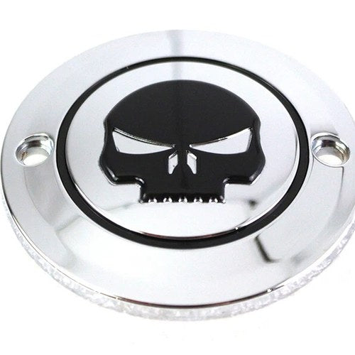 V-Twin For 78283 Skull Ignition System Cover - 2-Hole Chrome Finish