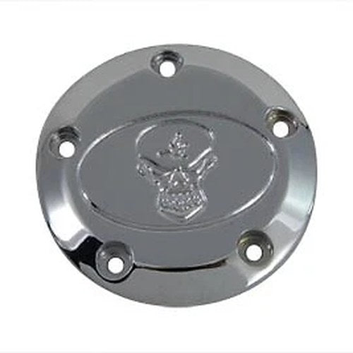 V-Twin For 42-1059 Skull Ignition System Cover - 5-Hole Chrome Finish