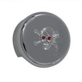 V-Twin 76636S Skull Round Horn Cover in Chrome Finish