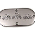 V-Twin 42-1008 Bonehead Skull Inspection Cover in Chrome