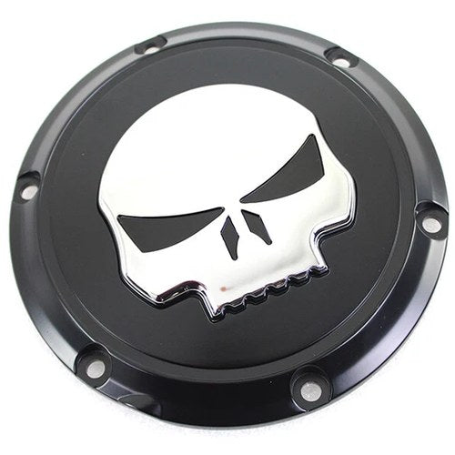 V-Twin 78286B Black For 6 Hole Skull Derby Cover