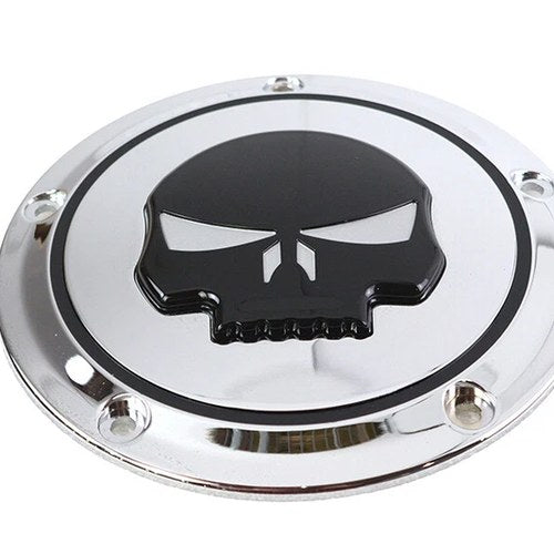 V-Twin 78285 Chrome For 5 Hole Skull Derby Cover