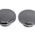 Wyatt Gatling 4704 Chrome Button Head Hexagon Vented and Non-Vented Gas Cap Set