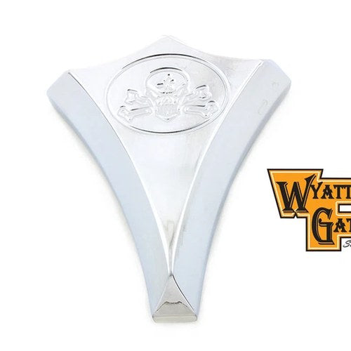 Wyatt Gatling Chrome Billet Skull Style Carburetor Cover - Part No. 34-0831
