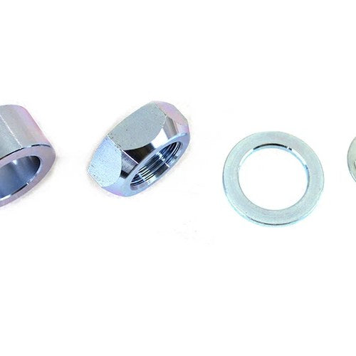 Mcm 2508-4T Rear Axle Spacer Kit Smooth Style Bright Zinc for Touring Models