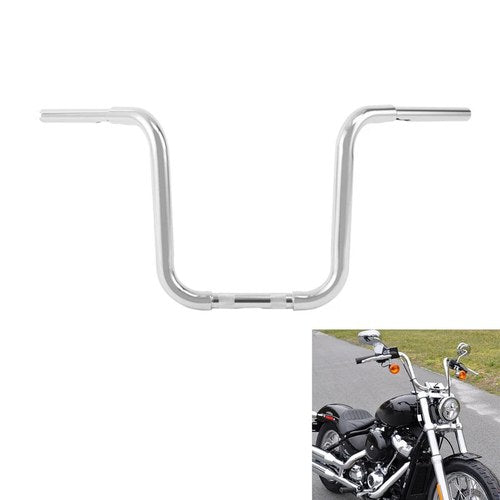 Chrome 12" Rise 1 1/4" Ape Hanger Handlebar Fit For Harley Flst Fxst Sportster