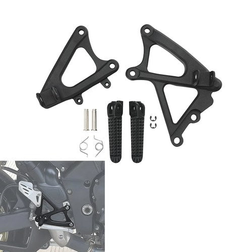 Front Rider Foot Pegs Footrests Bracket Set Fit For Yamaha YZF-R1 2009-2014 2010