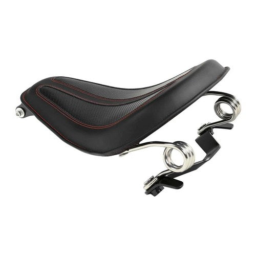 Motorcycle Black+Red Driver Rider Solo Seat Fit For Harley Sportster XL 883 1200