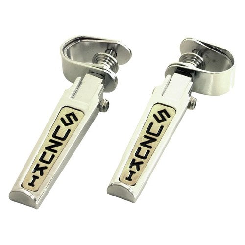 Emgo Designer Highway "Suzuki" Foot Peg w 1" & 1-1/4" Clamp Chrome/Gold