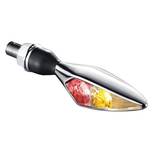 Kuryakyn 2543 Micro Rhombus DF Series Chrome Rear Driver Side Indicator Light