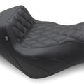 For Kawasaki Vulcan S 17-23 Black Diamond Stitch Squareback/Fastback Solo Seat