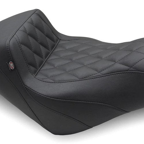 For Kawasaki Vulcan S 17-23 Black Diamond Stitch Squareback/Fastback Solo Seat