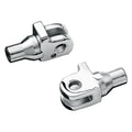 For Triumph Rocket Iii 2004-2018 Kuryakyn 8840 Tapered Foot Peg Adapters Chrome