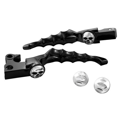 For Harley-Davidson Road King 2008-2013 Kuryakyn 1091 Zombie Gloss Black Levers