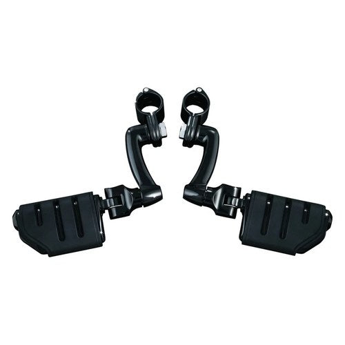 Kuryakyn 7599 Longhorn Offset Highway Foot Pegs Gloss Black