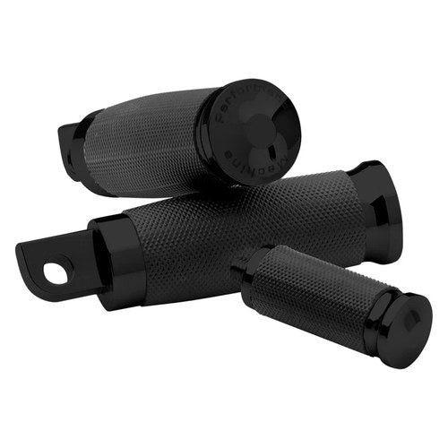 For Harley-Davidson Road King 11-21 Rubber Contour Driver's Foot Pegs Black
