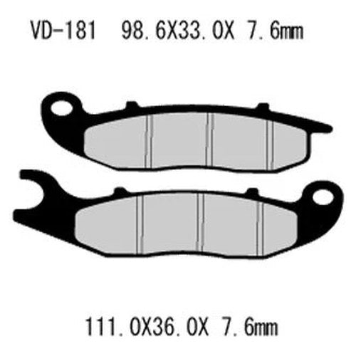For Honda CRF250L 2014-2020 Vesrah Front Organic Semi-Metallic Brake Pads