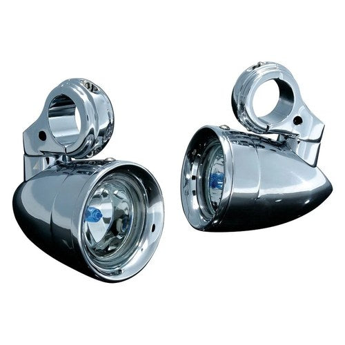 Kuryakyn Engine Guard 3" Round Chrome Housing Driving Lights