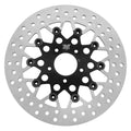 For Harley-Davidson Heritage Softail 86-13 11.5" Black Floating Rotor Mesh