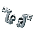 Kuryakyn 7986 Longhorn Offset Peg Mounts w 1-1/4" Magnum Quick Clamps Chrome