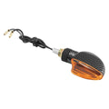 BikeMaster 266009 Mini-Stalk Ultra Small Carbon Turn Signal w Amber Lenses