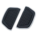 For Harley-Davidson Road King 94-19 Hex Passenger's Floorboard Inserts Chrome