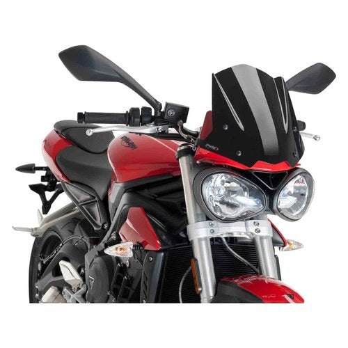 For Triumph Street Triple S 2017 Puig 9999N Generation Sport Naked Windshield