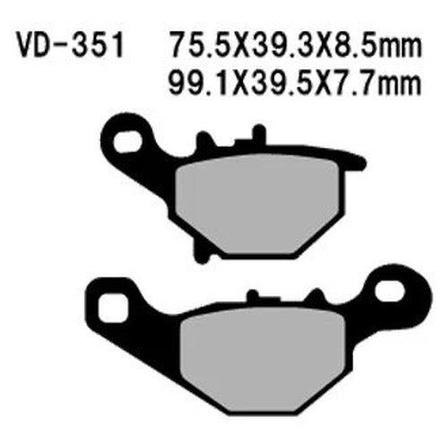 For Suzuki DRZ125L 03-17 Vesrah VD-351 Front Organic Semi-Metallic Brake Pads