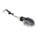 BikeMaster 266008 Mini-Stalk Ultra Small Carbon Turn Signal w Clear Lenses