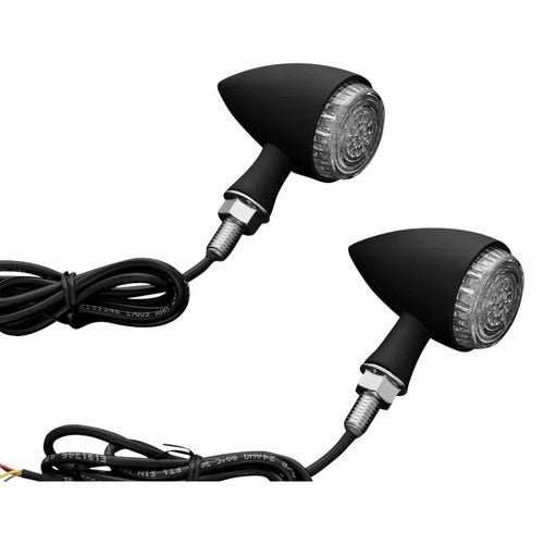 Kuryakyn 2510 Torpedo Black Front LED Turn Signal Lights