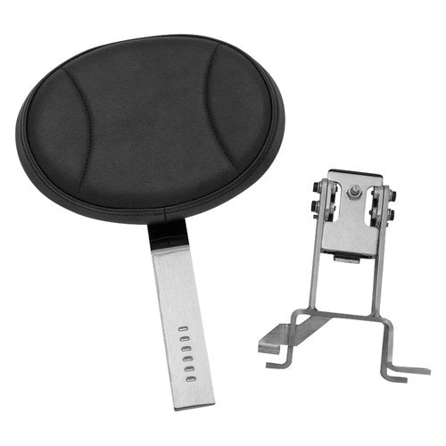 For Indian Roadmaster 15-20 Plug-N-Go Chrome Driver Backrest w Black Pad