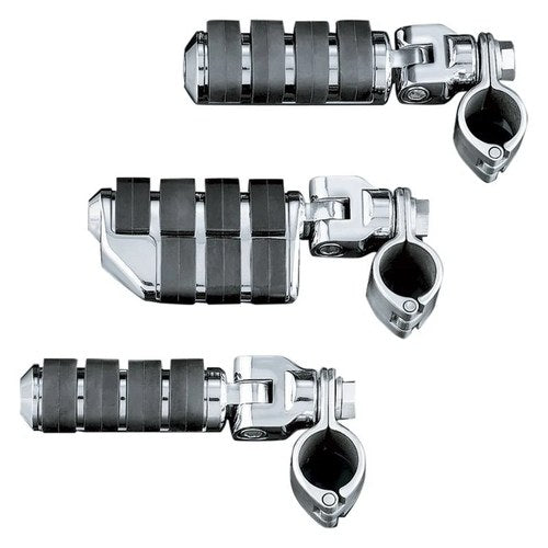 Kuryakyn Engine Guard or Frame Mount Dually Iso Foot Pegs Chrome