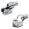 For Yamaha Bolt 2014-2016 Kuryakyn Tapered Foot Peg Adapters Chrome