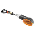 BikeMaster 266018 Mini-Stalk Carbon Turn Signal w Amber Lenses