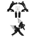Front & Rear Foot Pegs Pedal Bracket Fit For Kawasaki Ninja 650 Z650 2017-2025