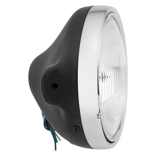 BikeMaster 7" Slim Side Mount Matte Black Headlight