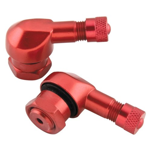 BikeMaster 151791 Red Angled Valve Stem