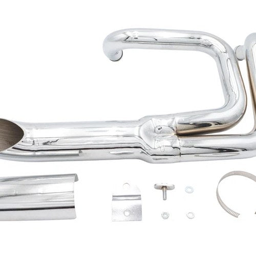 Wyatt Gatling Lake Style Exhaust System Chrome for Harley-Davidson