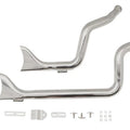Sportster Staggered Fishtail Exhaust System Chrome fits Harley Davidson